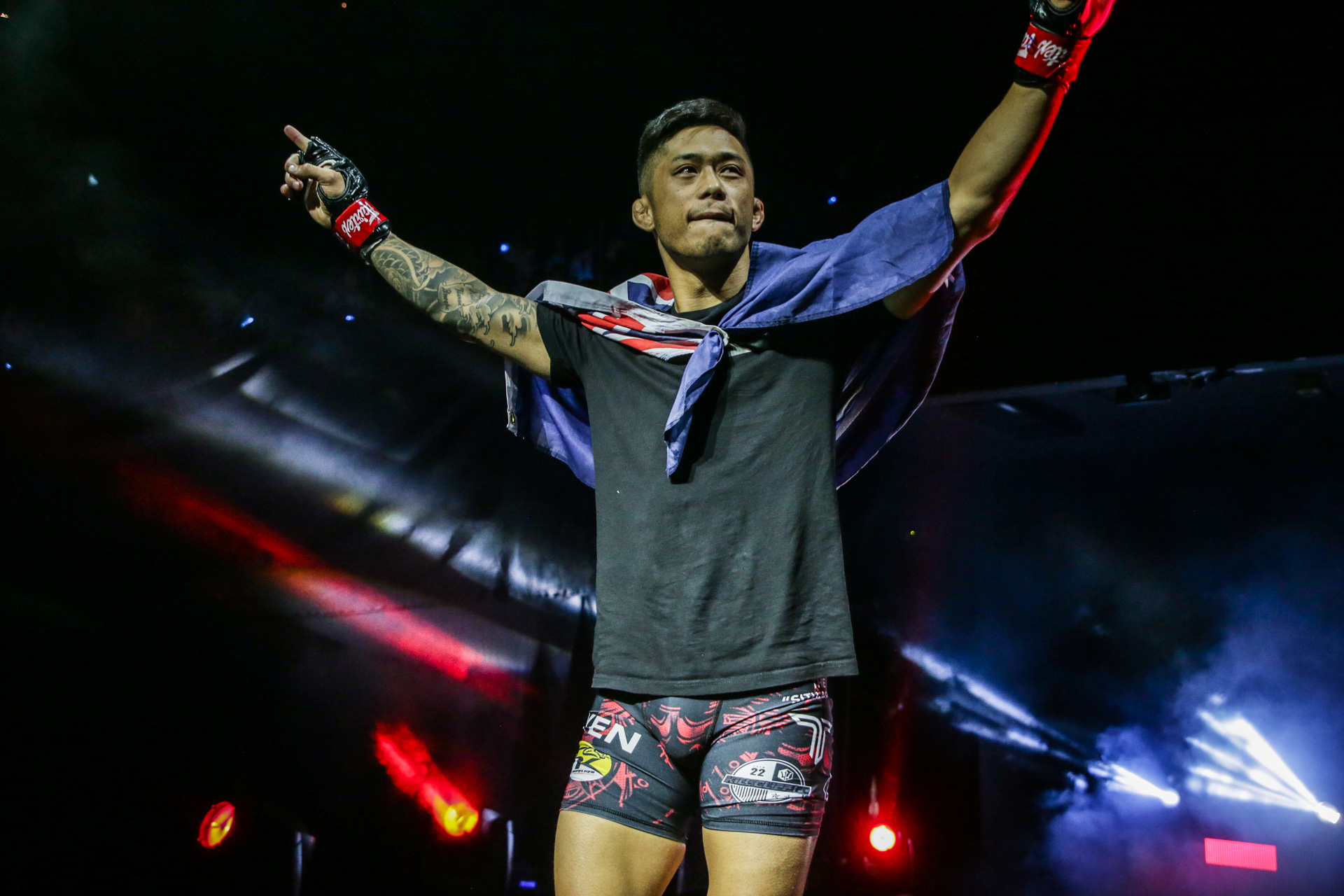 Martin Nguyen makes his way to the ring at ONE Fight Night 7